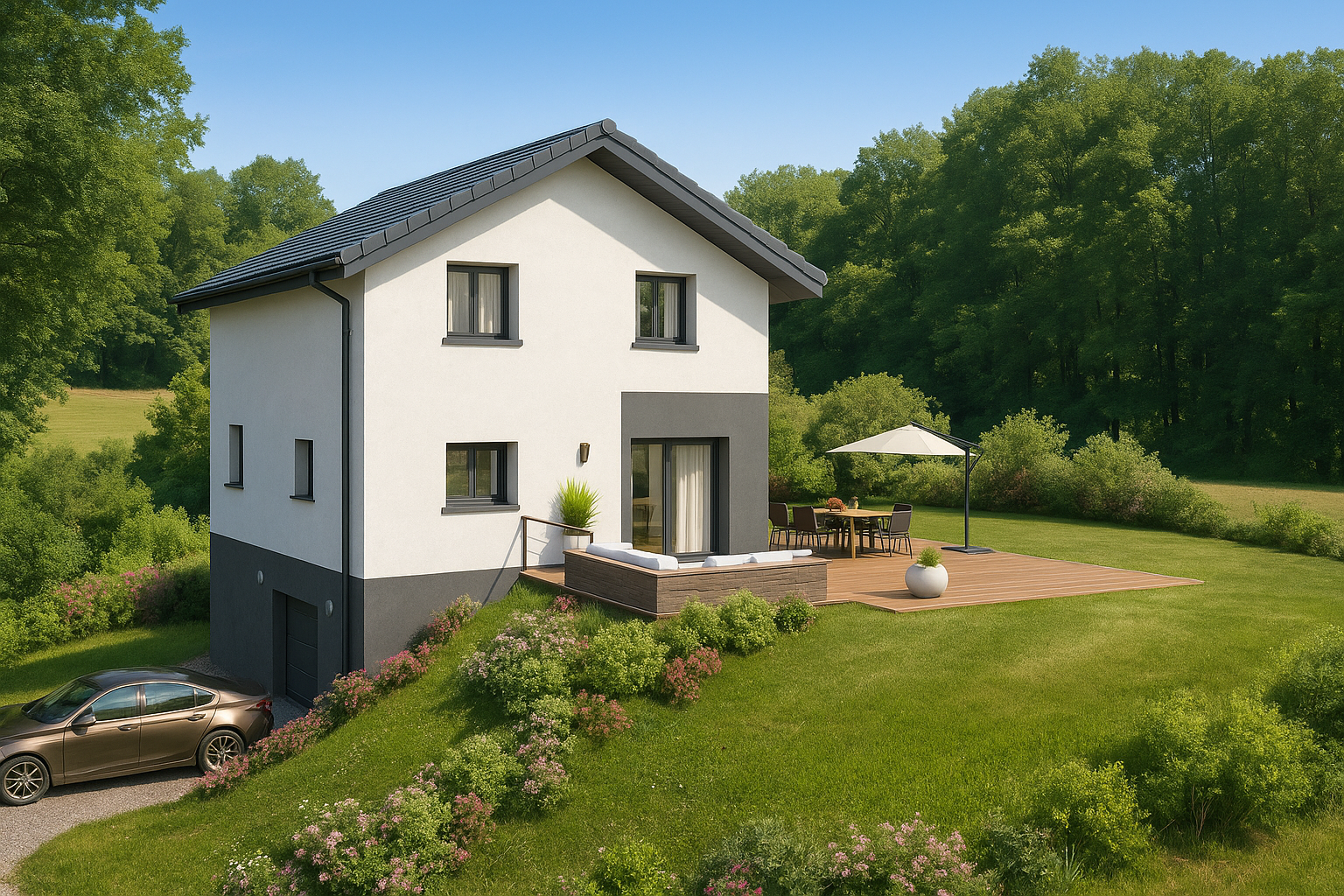 SAINT-ALBAN-LEYSSE. Maison 108 m2 – Terrain 845 m² avec très belle vue
