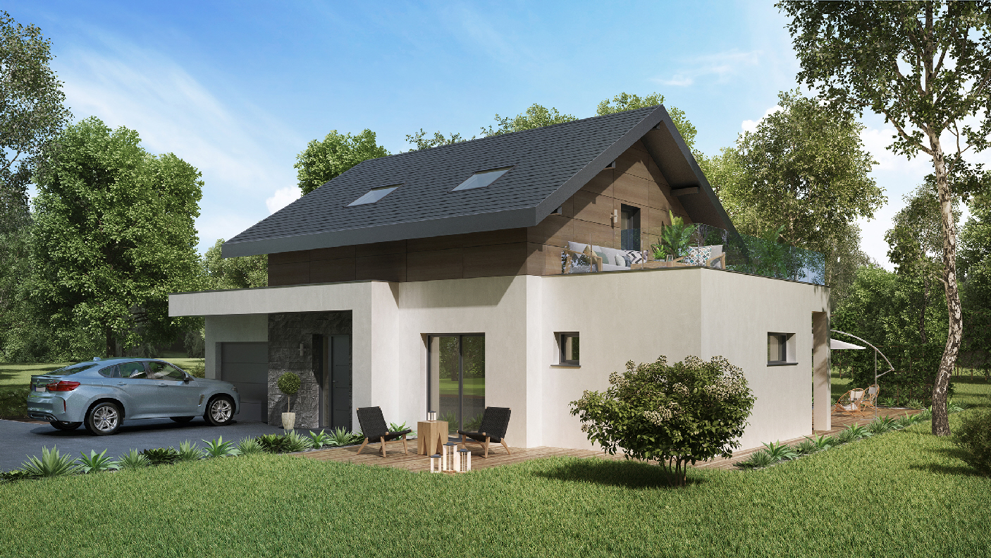 AIX-LES-BAINS. Maison 120 m² – 4 chambres, grand espace de vie sur Terrain  450 m²