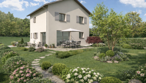 maison de campagne et jardin floral