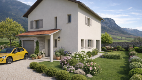 maison de campagne et paysage verdoyant